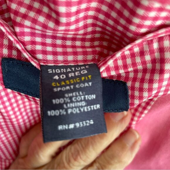 STAFFORD 100% COTTON BLAZER IN PINK - Picture 6 of 6